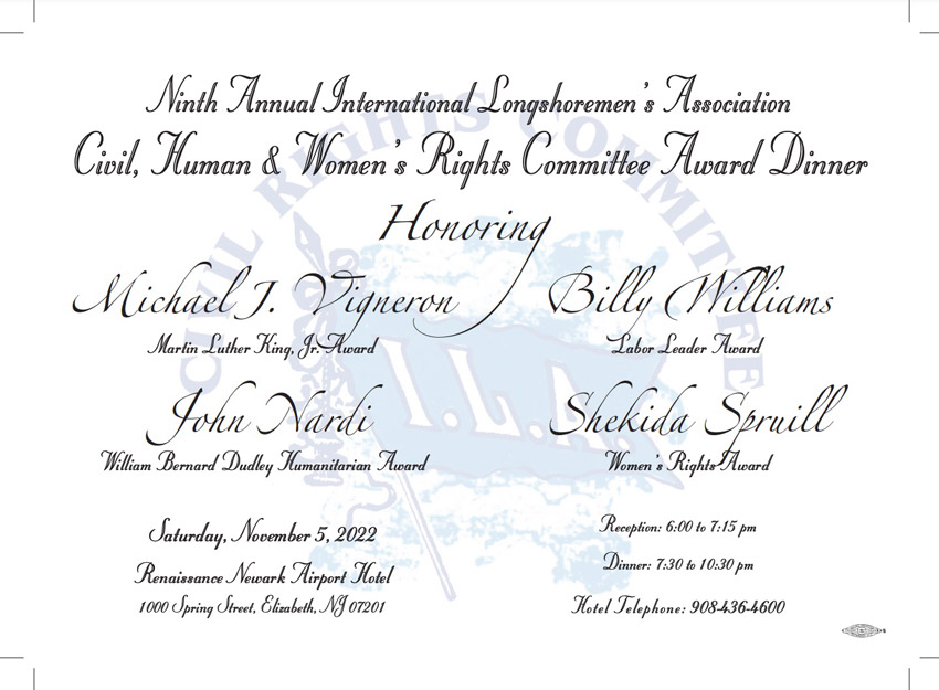 Ninth Annual Civil Rights Dinner Invitation