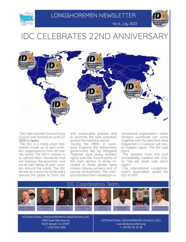 Longshoremen Newsletter No. 6 July 2022 ILA Union